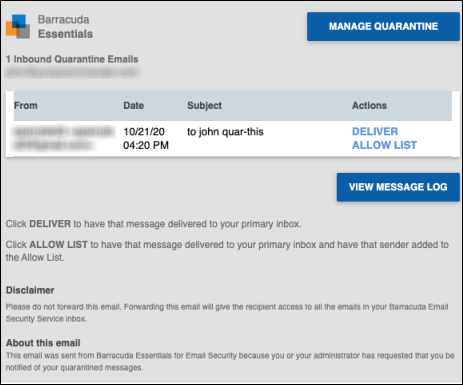 barracuda email security user service guide campus manage mail