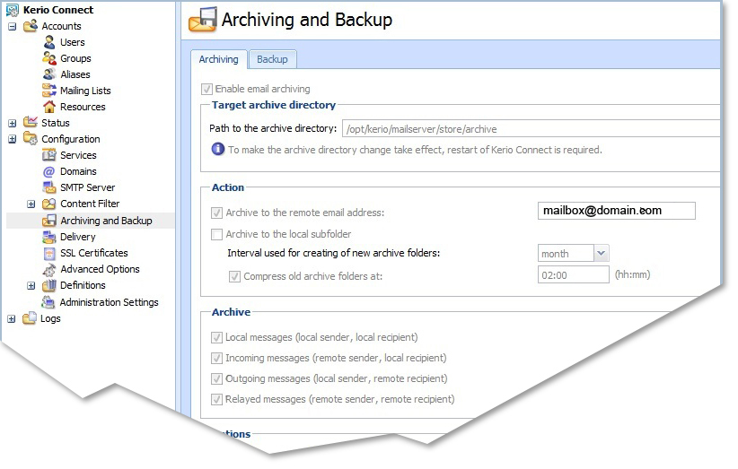 kerio connect mail server