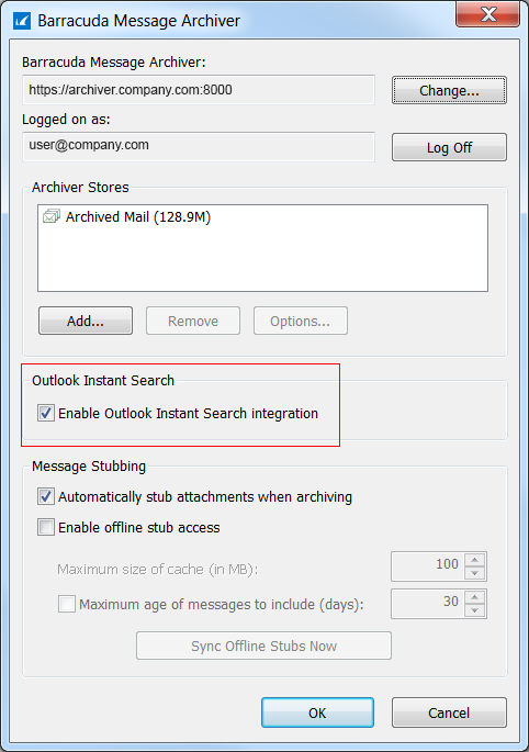 barracuda message archiver outlook add-in for mac