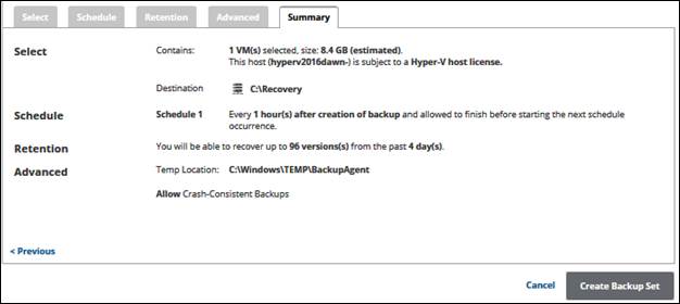 rapid recovery powershell script do hyperv export