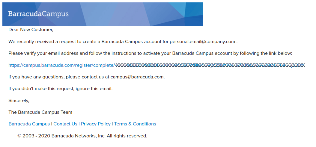 Activate your account